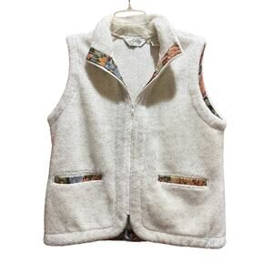 0098 Vintage Orvis Speckled Sherpa Vest Large